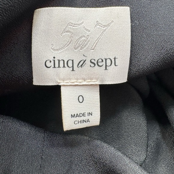 Cinq A Sept Womens Silk Floral Lace Trim Midi Dress Red Black Size XS 0 Elegant - Picture 4 of 14